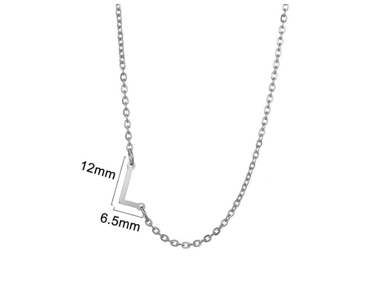 Women's 26 Initial Letter Necklace Simple Clavicle Chain