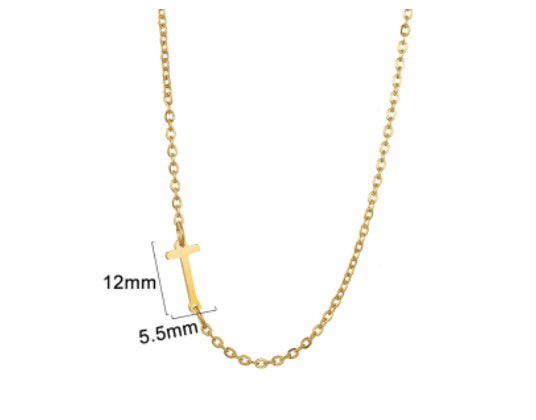 Women's 26 Initial Letter Necklace Simple Clavicle Chain
