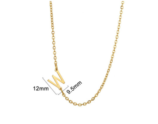 Women's 26 Initial Letter Necklace Simple Clavicle Chain