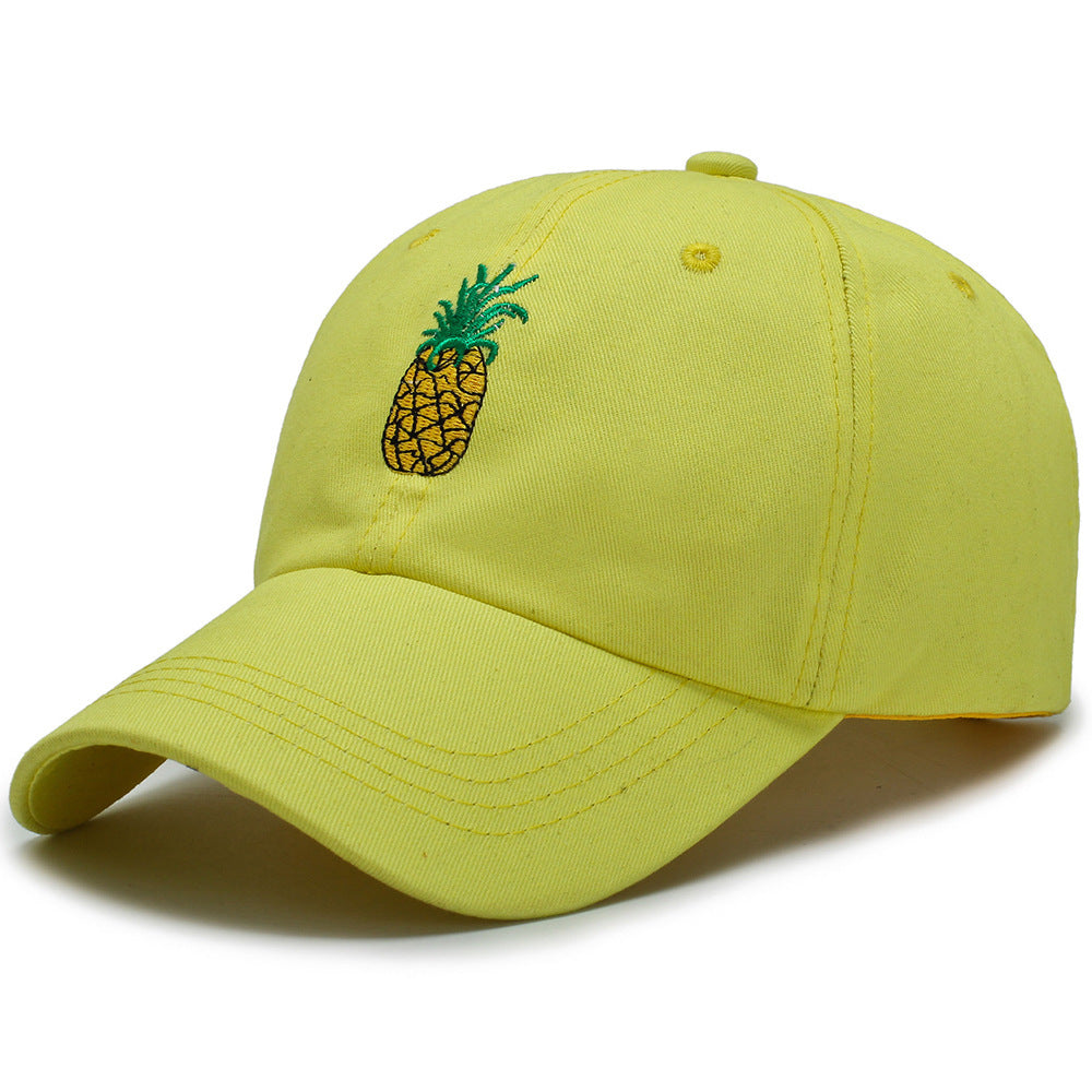 Fashion Unisex Pineapple Print Baseball Cap Snapback Adjustable Hip Hop Flat Hat