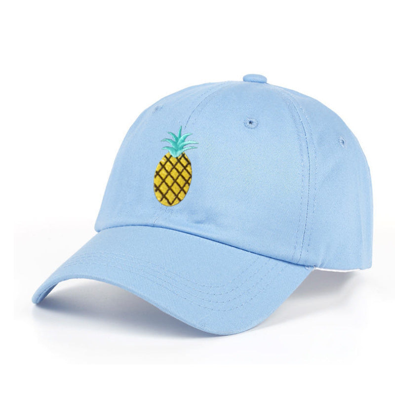 Fashion Unisex Pineapple Print Baseball Cap Snapback Adjustable Hip Hop Flat Hat