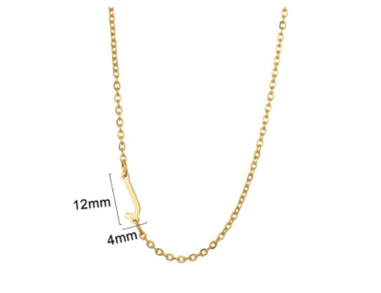 Women's 26 Initial Letter Necklace Simple Clavicle Chain
