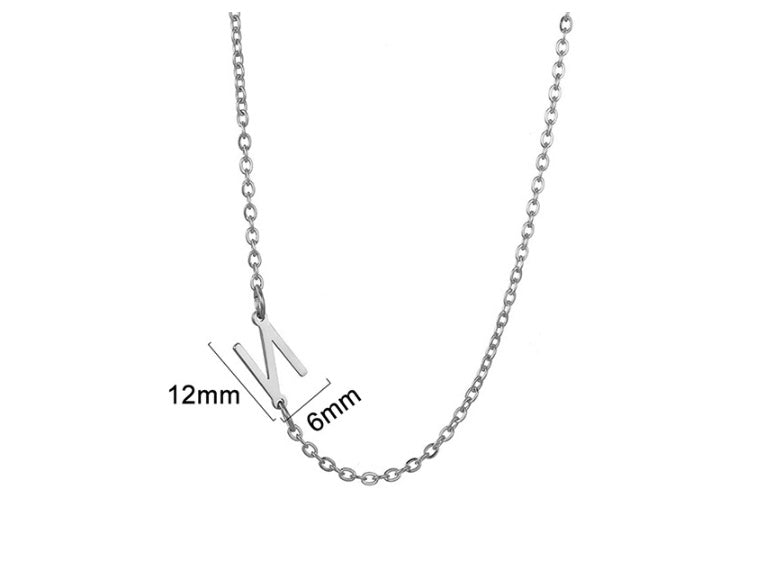 Women's 26 Initial Letter Necklace Simple Clavicle Chain
