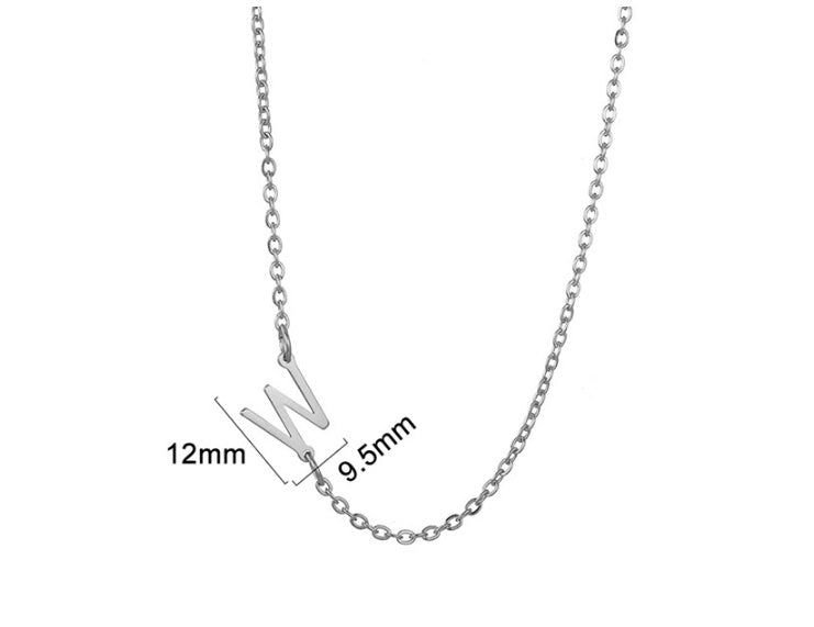 Women's 26 Initial Letter Necklace Simple Clavicle Chain