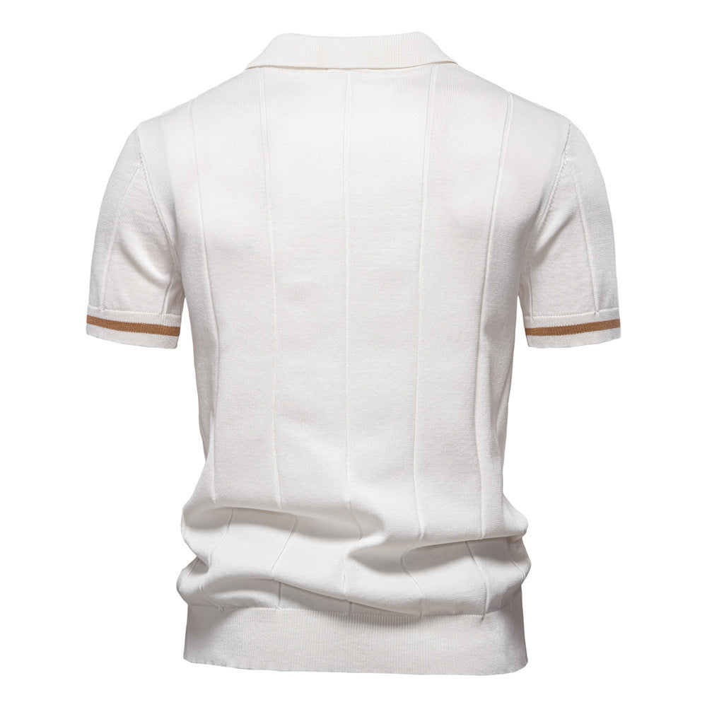 Men's Business Casual Woolen Polo Shirt