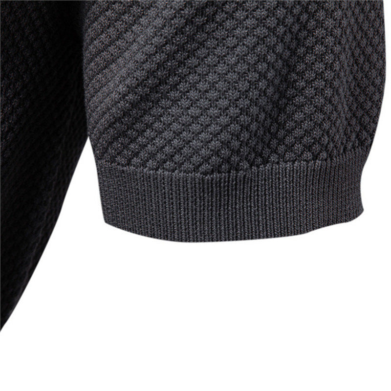 Pineapple Pattern Woolen Polo Shirt Men's Short Sleeve
