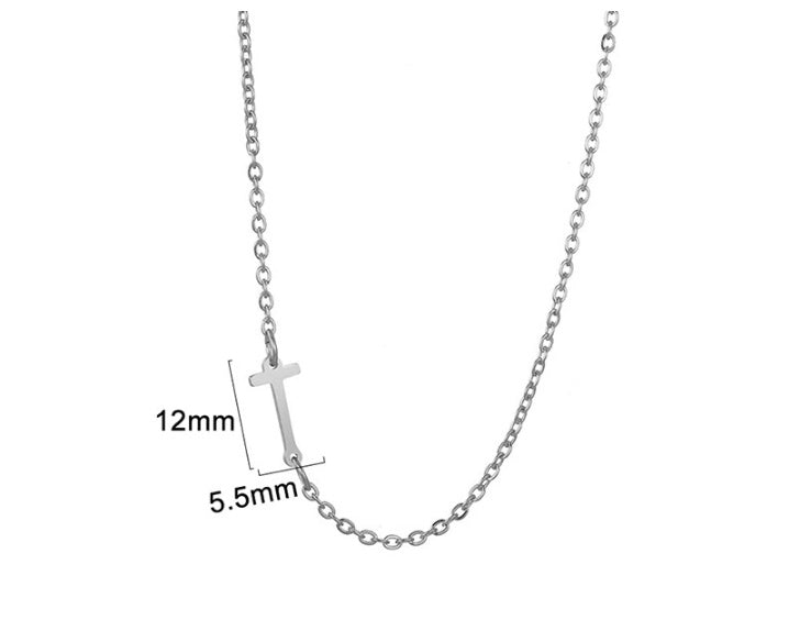 Women's 26 Initial Letter Necklace Simple Clavicle Chain