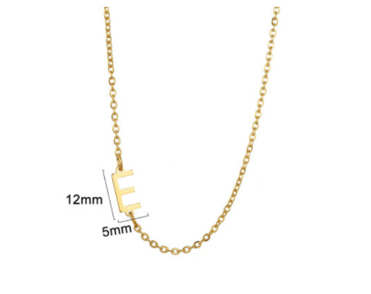 Women's 26 Initial Letter Necklace Simple Clavicle Chain