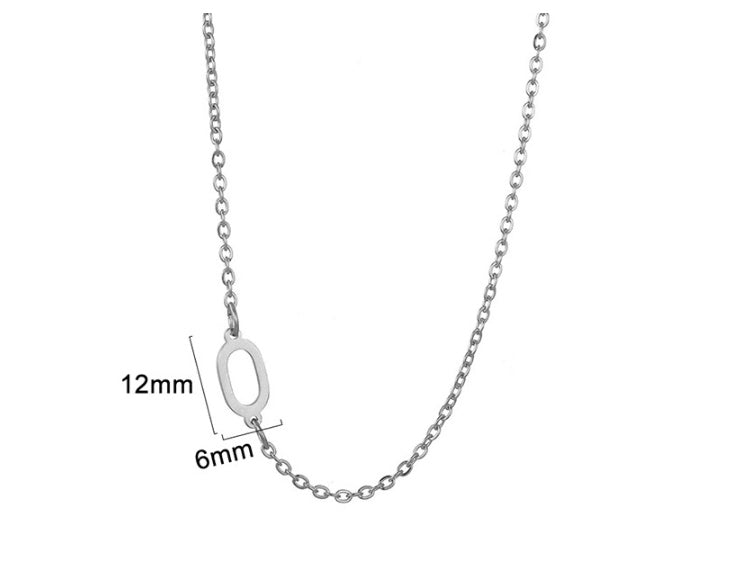 Women's 26 Initial Letter Necklace Simple Clavicle Chain