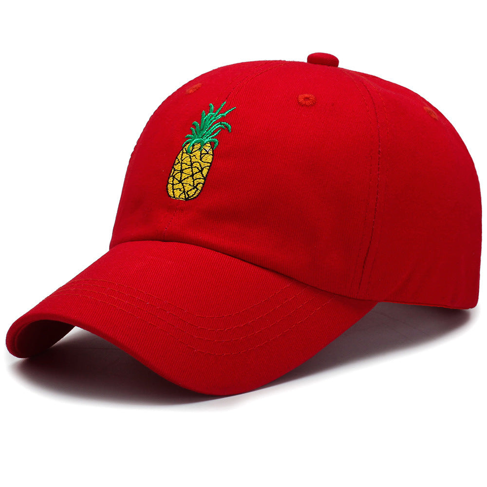 Fashion Unisex Pineapple Print Baseball Cap Snapback Adjustable Hip Hop Flat Hat