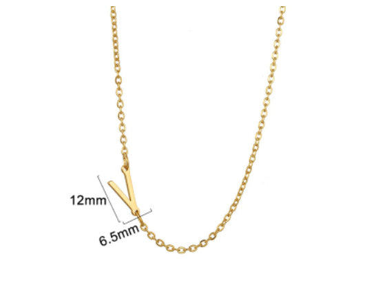 Women's 26 Initial Letter Necklace Simple Clavicle Chain