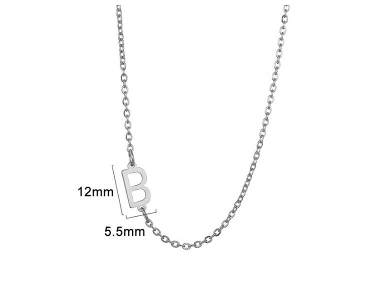 Women's 26 Initial Letter Necklace Simple Clavicle Chain