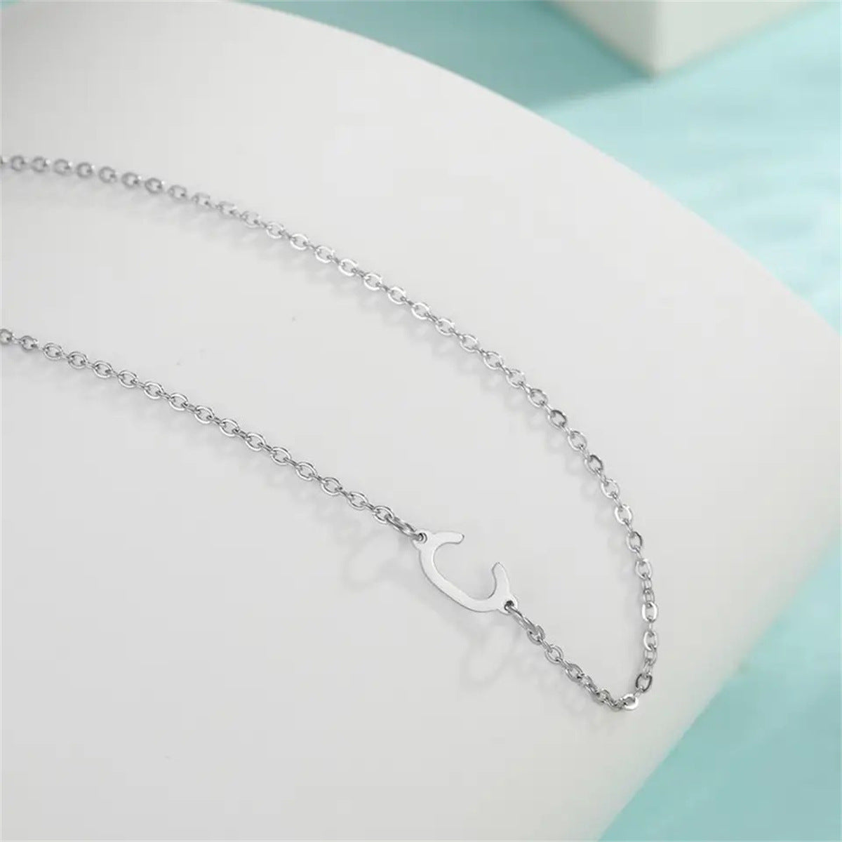 Women's 26 Initial Letter Necklace Simple Clavicle Chain