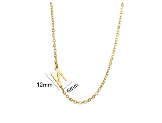 Women's 26 Initial Letter Necklace Simple Clavicle Chain