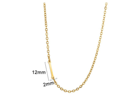 Women's 26 Initial Letter Necklace Simple Clavicle Chain
