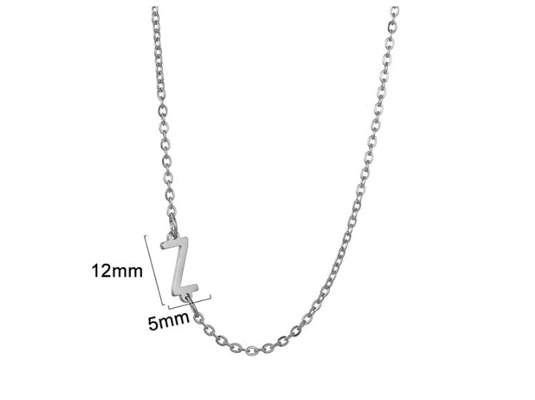 Women's 26 Initial Letter Necklace Simple Clavicle Chain