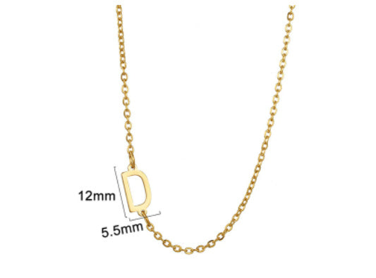 Women's 26 Initial Letter Necklace Simple Clavicle Chain