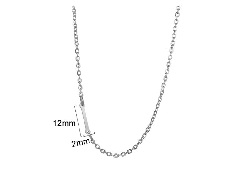 Women's 26 Initial Letter Necklace Simple Clavicle Chain