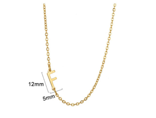 Women's 26 Initial Letter Necklace Simple Clavicle Chain