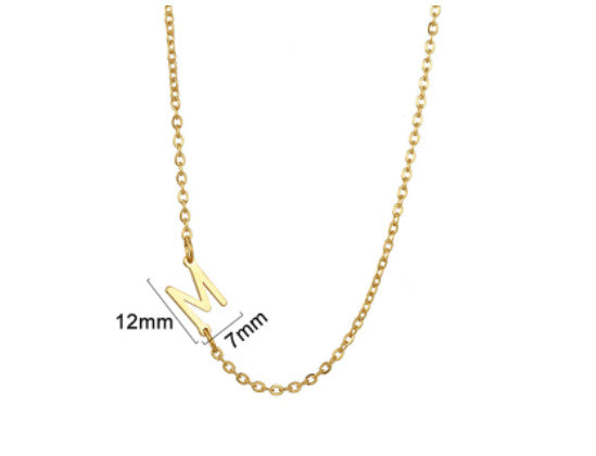 Women's 26 Initial Letter Necklace Simple Clavicle Chain