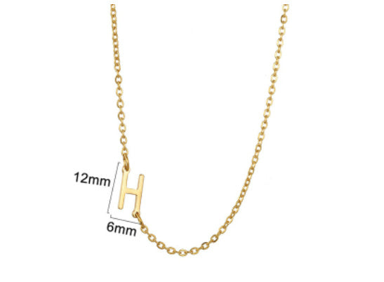 Women's 26 Initial Letter Necklace Simple Clavicle Chain