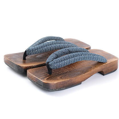 Flat Heel Burnt Paulownia Men's Clogs Slippers