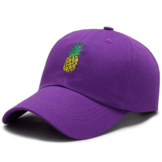 Fashion Unisex Pineapple Print Baseball Cap Snapback Adjustable Hip Hop Flat Hat