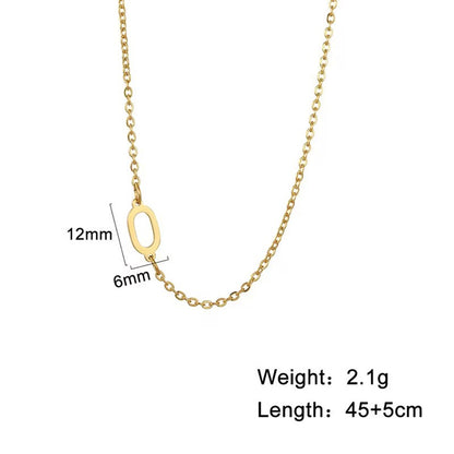 Women's 26 Initial Letter Necklace Simple Clavicle Chain