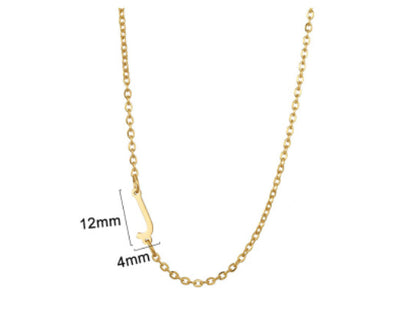 Women's 26 Initial Letter Necklace Simple Clavicle Chain