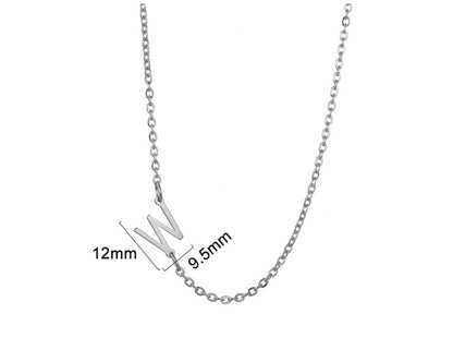Women's 26 Initial Letter Necklace Simple Clavicle Chain