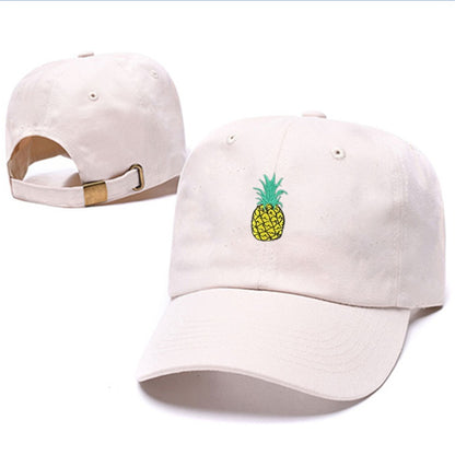 Fashion Unisex Pineapple Print Baseball Cap Snapback Adjustable Hip Hop Flat Hat