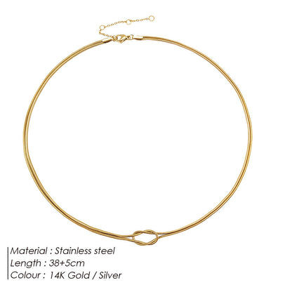 Knotted Snake Chain Couple Alloy Snake Bones Chain