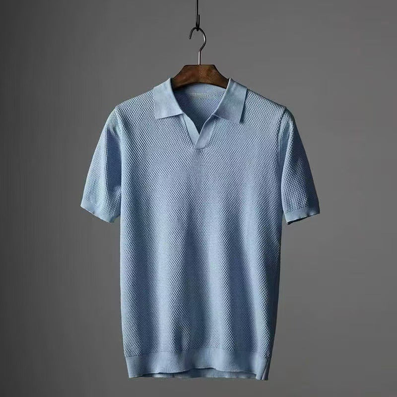 Solid Color Men's Pineapple Seagull Casual Short Sleeve