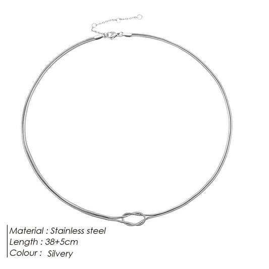 Knotted Snake Chain Couple Alloy Snake Bones Chain