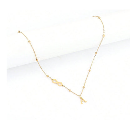 26-letter Hanging Stainless Steel Letter Necklace