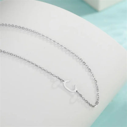 Women's 26 Initial Letter Necklace Simple Clavicle Chain