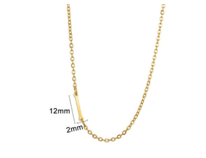Women's 26 Initial Letter Necklace Simple Clavicle Chain