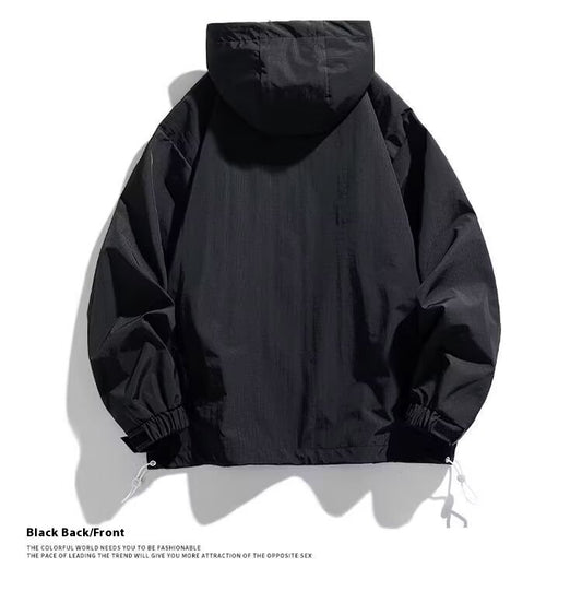 Half Zipper Pullover Men's Spring And Autumn New Hooded Fir Sweater