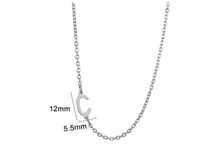 Women's 26 Initial Letter Necklace Simple Clavicle Chain