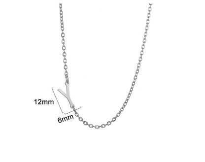 Women's 26 Initial Letter Necklace Simple Clavicle Chain