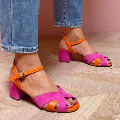 Women's Buckle High Heel Peep Toe Sandals