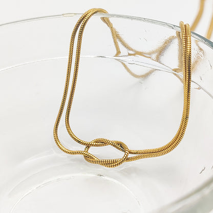 Knotted Snake Chain Couple Alloy Snake Bones Chain